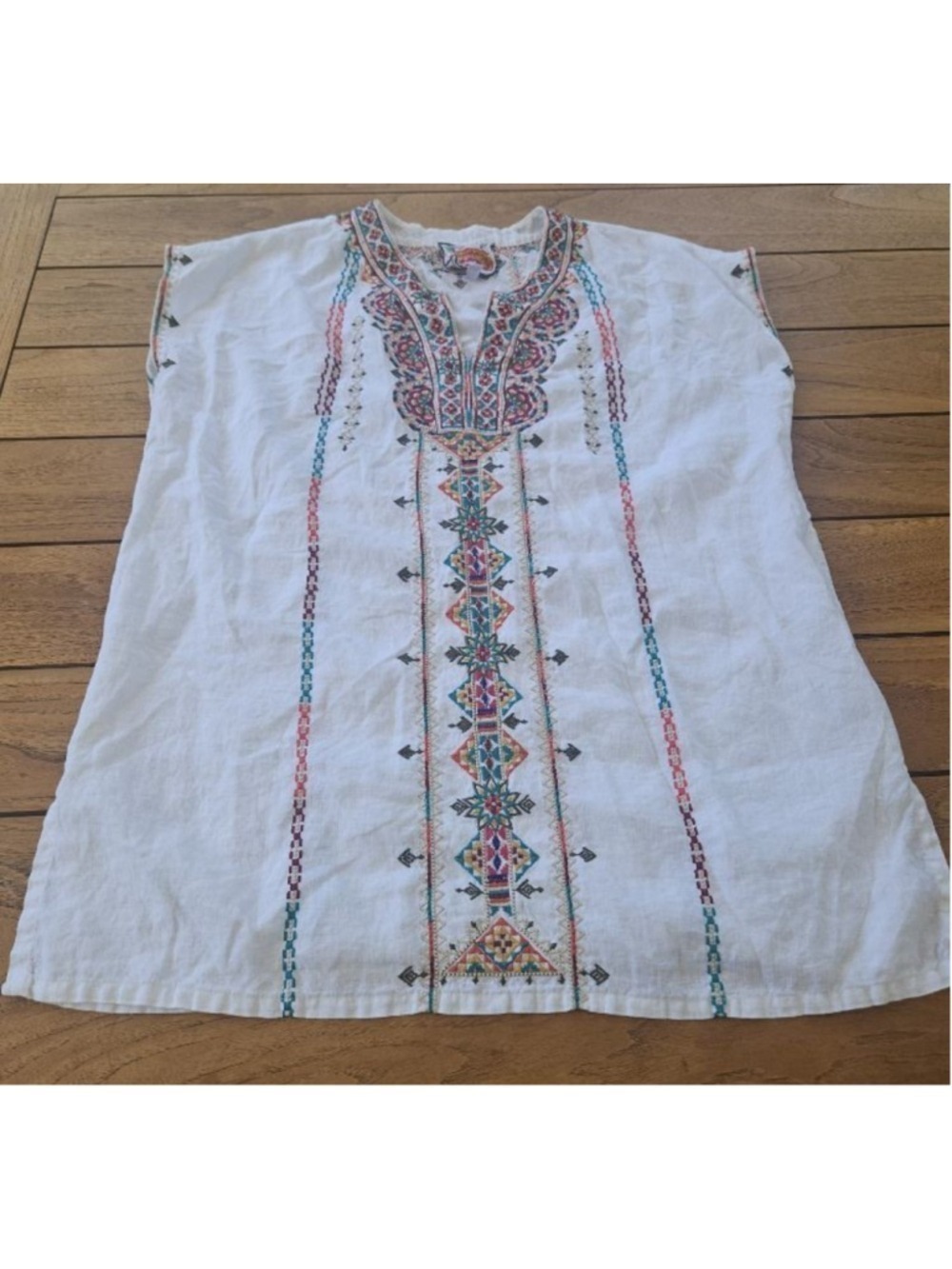 Johnny Was Verena Linen Easy Yoke Tunic Size M - Picture 2 of 7
